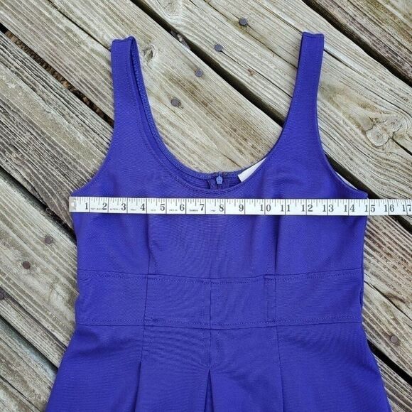 Ann Taylor Loft Size 0 Summer Dress Sapphire Blue Sleeveless Sheath - Picture 10 of 12